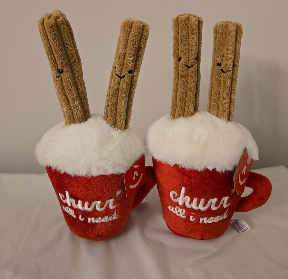 Aurora Churr’ All I Need Churro Plush Stuffed Animals Set of 2 NWT